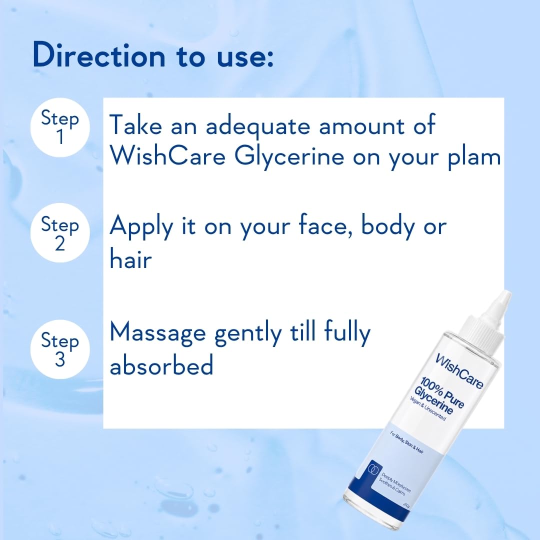 WishCare Unscented Glycerine Gel For Skin Care | 100% Pure & Vegan | 250gm