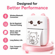 Toy Imagine Mini Portable Thermal Printer, Pink