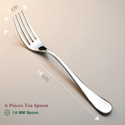 Parage 12 Pieces Stainless Steel Dinner Forks Set - Fork Set for Home and Kitchen, 12-Pieces Fruit Fork for Dining Table, Shiny and Sturdy Handle Forks with Round Edge