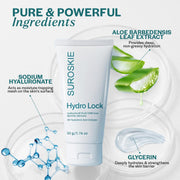 Suroskie Hydro Lock 4D Hyaluronic Acid Moisturizer for Face, 24 Hour Hydration Gel Cream with Aloe Vera & Allantoin, Lightweight Non-Sticky Oil-Free Face Moisturizer, All Skin Types