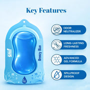 The Old Natural Snif Gel Hanging Car Air Freshener Pack of 3, Essential Oil Based Car Perfume, Long Lasting Car Fragrance Up to 30 Days, Odor Eliminator, Rose Aura, Breezy Blue & Citrus Fantasy