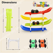 Toy Imagine 4-Level Car Ramp Racer Toy with 4 Cars