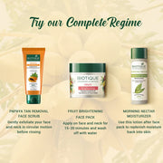 Biotique Papaya Tan Removal Brightening & Revitalizing Face Scrub | Gentle Exfoliation | Smooth and Clear Complexation | 100% Botanical Extracts| Suitable for All Skin Types | 100g (Pack of 2)