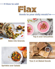 NatureVit Roasted Salted Flax Seeds, 400g [High Fibre, Antioxidant]