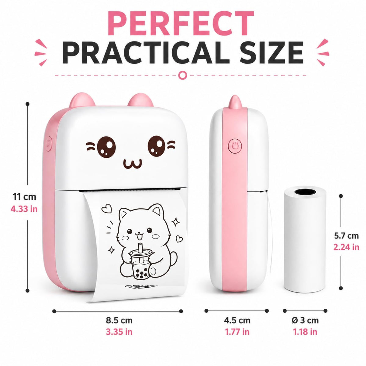 Toy Imagine Mini Portable Thermal Printer, Pink