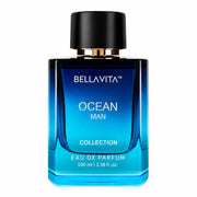 Bella Vita Luxury Men Ocean Aquatic Eau De Parfum With Marine, Orchid & Musk|Long Lasting Fresh Citrusy & Woody Edp Fragrance Scent Liquid Perfume,100 Ml