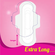 SOFY Bodyfit Extra Large AntiBActiria Sanitary Pad (Pack of 9, 6 Pads Each)