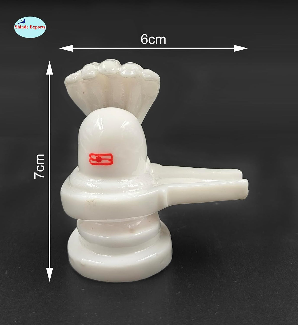 SHINDE EXPORTS shivlingam Pooja shivling White with Snake for Home Temple puja (White)