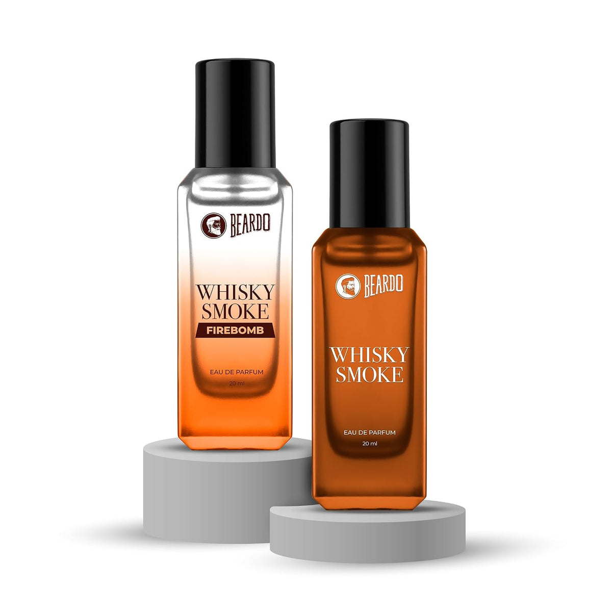 Beardo Fire & Smoke Edition Perfume Combo for Men- Whiskey Smoke & Firebomb (20ml x 2) | Long Lasting Fragrance | Long Lasting Perfume for Men | Gift for Men | Gift for Friend