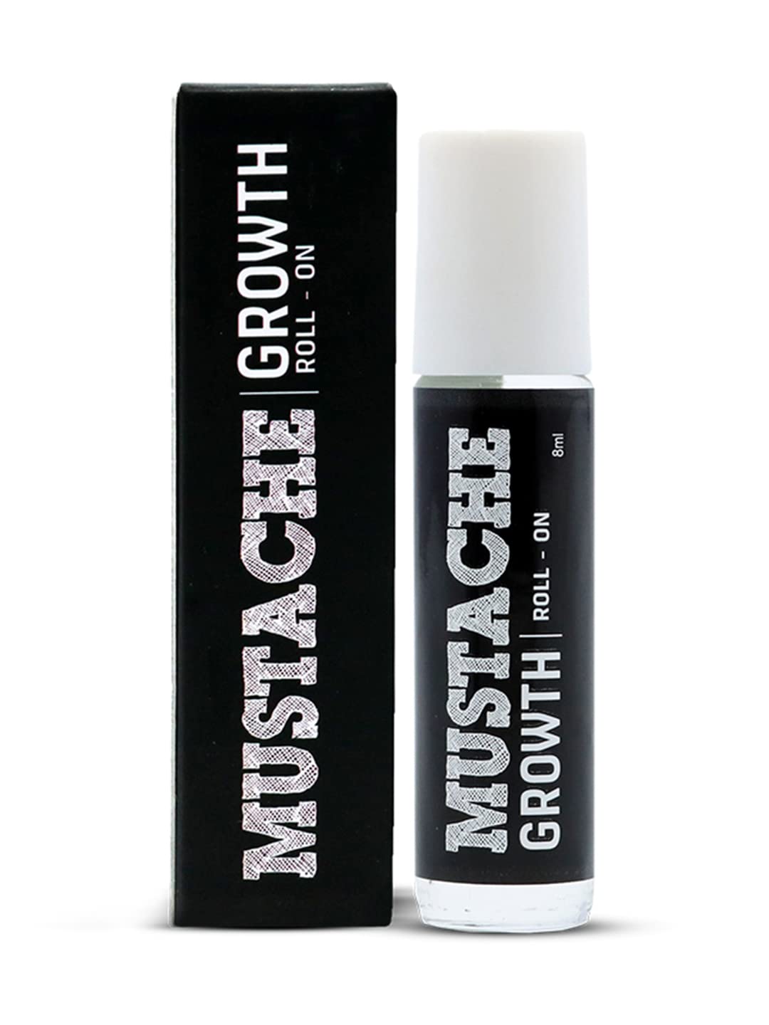 Beardo Mustache Growth Roll On 8 ml | Stimulates Hair follicles | Boosts Mustache Hair Growth | Goodness of Almond & Coconut Oil | Easy to use Roll on