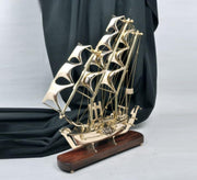 DSH Pure Brass Titanic Ship with Wooden Base Showpiece Item Perfect for Home Decoration and Gifting. (12 Inch)