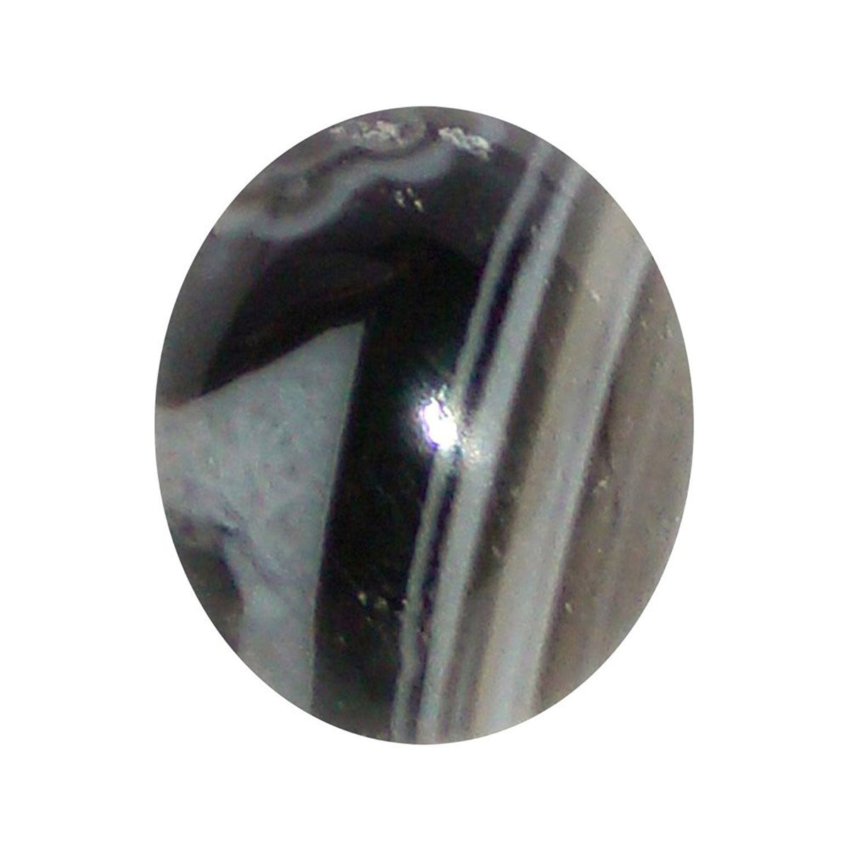 ASTRODIDI Black Sulemani Hakik Stone with Lab Report | Other Name of This Gemstone Aqeeq Agate Black Akik Kala Haqiq (6-8 Carat)