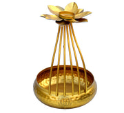 DSH CRAFTING YOUR CURIOSITY Urli Bowl Flower Design with Tealight Candle Holder for Diwali Home Decor and New Year Decoration Item.