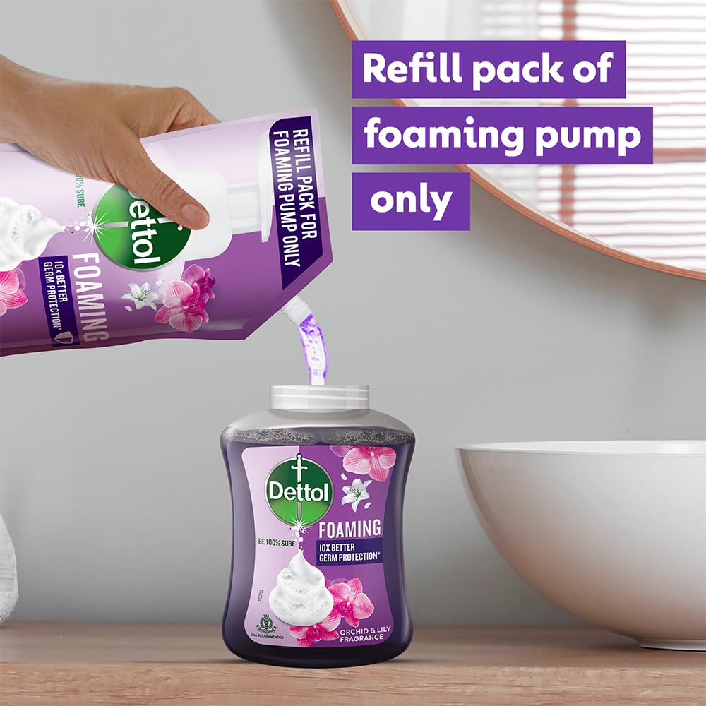 Dettol Orchid & Lily Fragrance Foaming Handwash Refill, 700ml