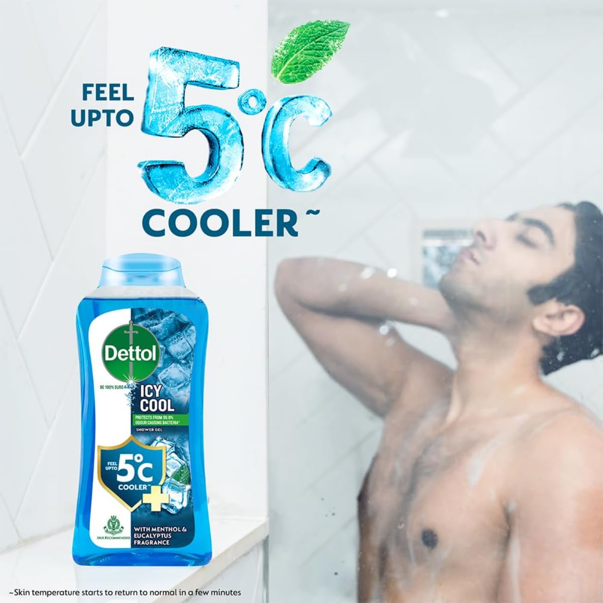 Dettol Body Wash and Shower Gel for Women and Men, (Icy Cool, Lime Fresh, Skincare) | 250ml Pack of 3