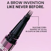 INSIGHT 4 Stroke Eyebrow Pen - Brown (1g) | Lightweight & Quick Drying Formula | Long Wearing, Smudge Proof & Waterproof | Compact & Convenient for Natural Brow Definition