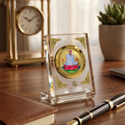 DIVINITI 24K Gold Plated Religious Car Dashboard Frame | Premium God Idol Frame for Car, Home Mandir & Office Table | Spiritual Gift, Decorative Showpiece | Ram Thakur