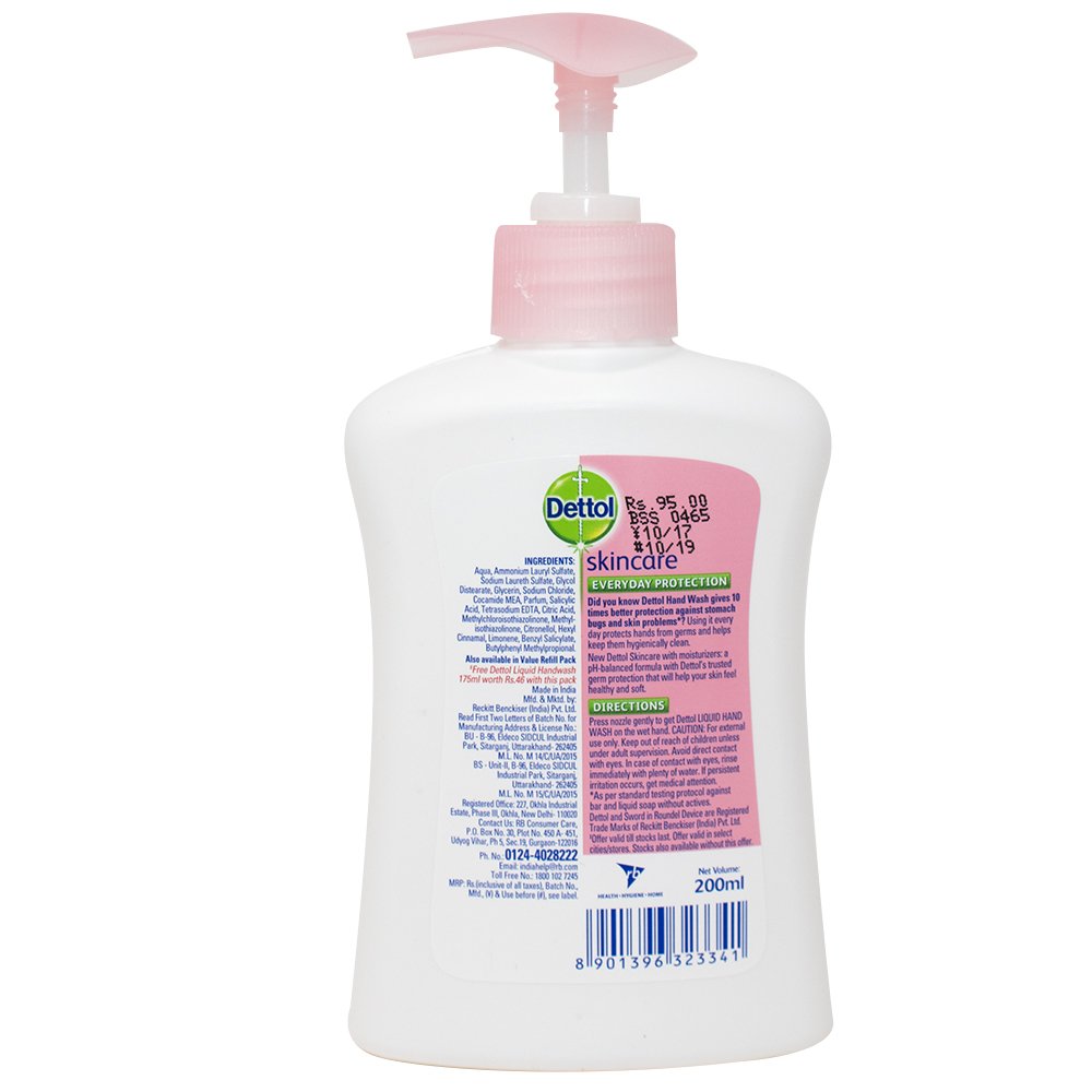 Dettol Skin Care Liquid Hand Wash - 200 ml - 185 ml (Any Variant)