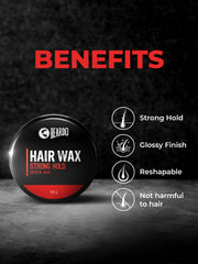 Beardo Stronghold Hair Wax, 100 gm (Pack of 2) | Crystal Hair Wax | Styling | Glossy Finish | Shine | Strong Hold