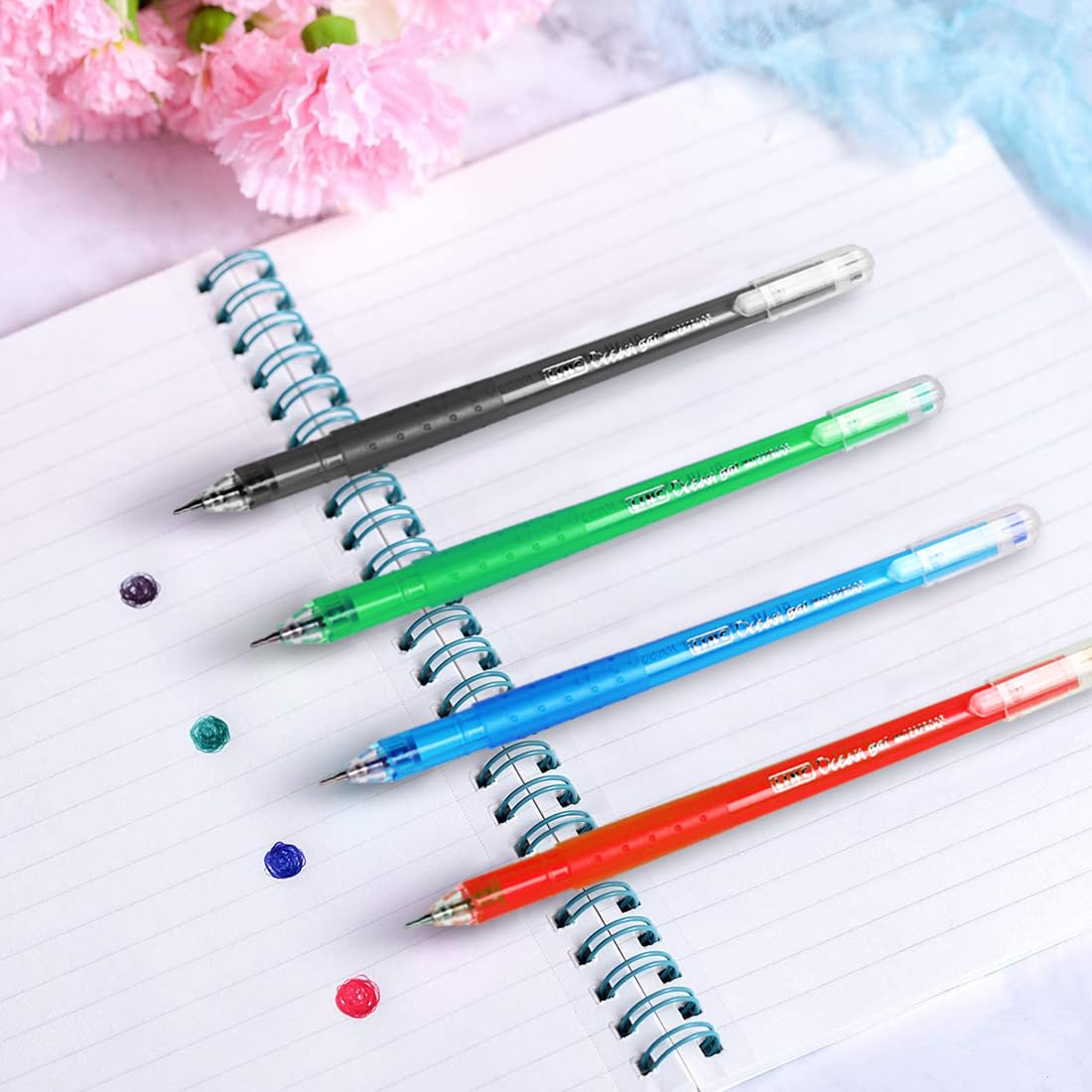 Linc Ocean Classic 0.55mm Gel Pen Combo | Red | Blue & Black Ink | Pack of 30