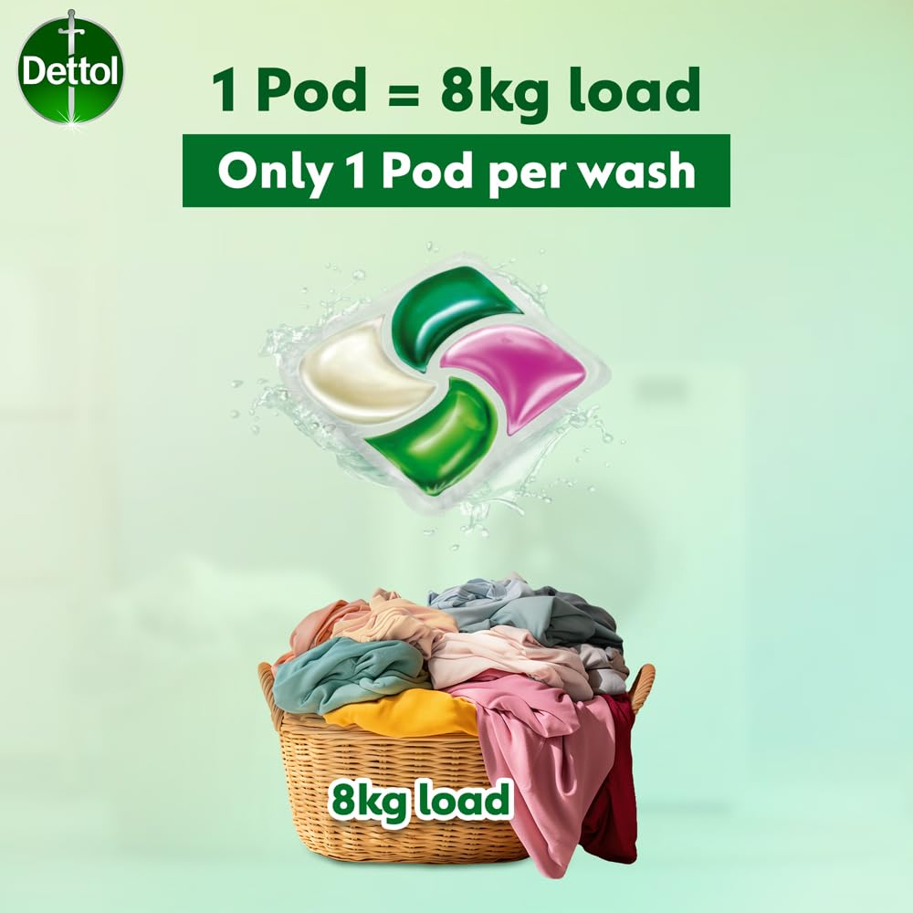 Dettol 4 in 1 Laundry Detergent Pods 18pcs