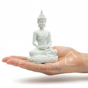 YaaNatural Polyurethane Yaa Military Catchy Buddha For Car Dashboard & Home & Office Decor It'S Make You Positive Every Day (Colour/Sliver) Yn2