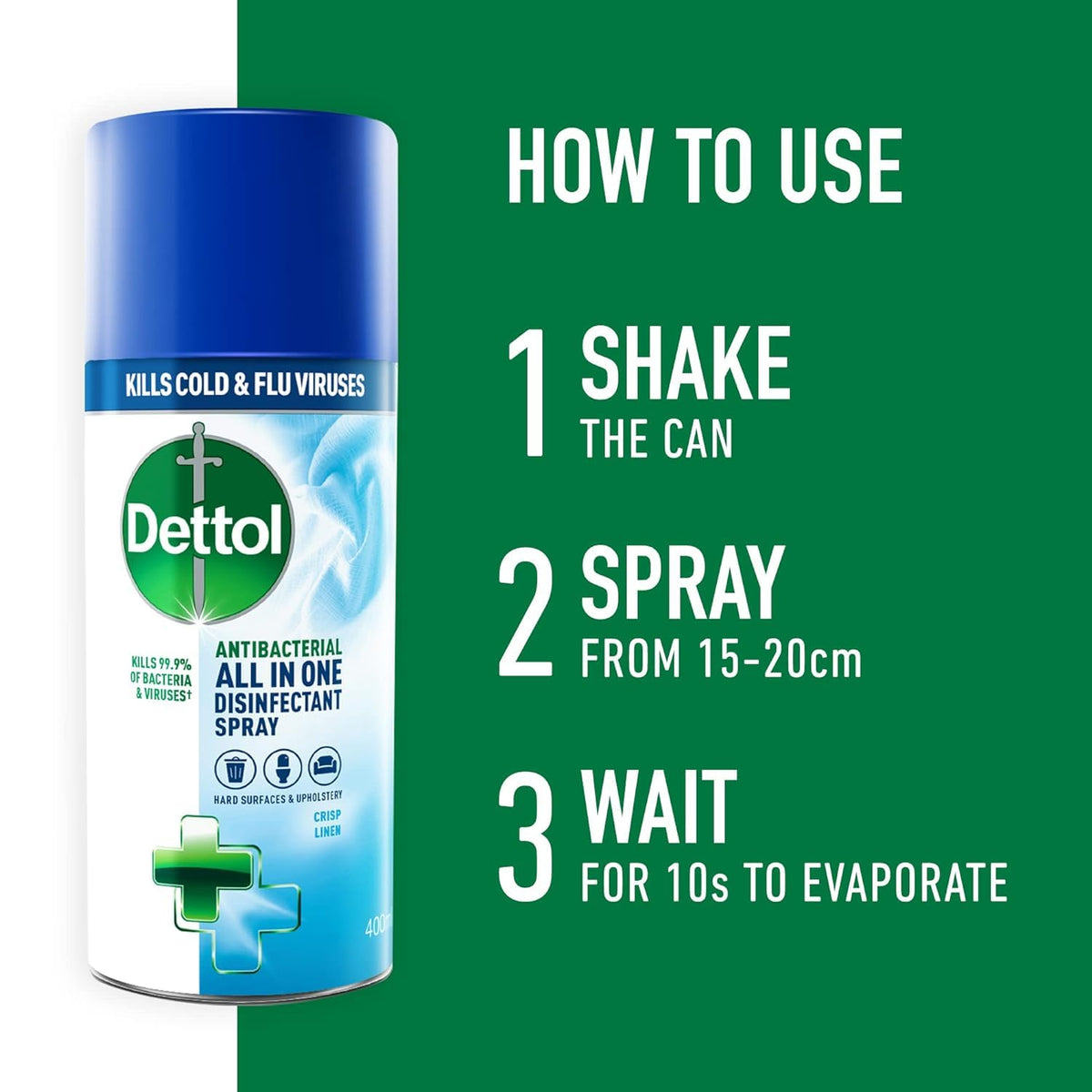 Dettol All in One Disinfectant Spray Crisp Linen