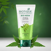 Biotique Fresh Neem Pimple Control Face Wash| Ayurvedic and Organically Pure| Prevents Pimples |100% Botanical Extracts| Suitable for All Skin Types | 50mL
