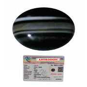 ASTRODIDI Black Sulemani Hakik Stone with Lab Report | Other Name of This Gemstone Aqeeq Agate Black Akik Kala Haqiq (6-8 Carat)