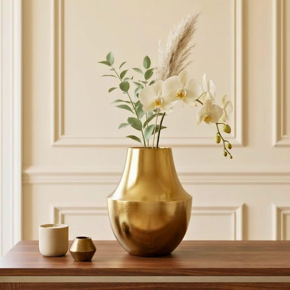 DSH Metal Flower Vase Decorative Narrow Neck Vase 6 Inch for Fresh & Artificial Flowers Living Room, Coffee Table & Home Decor Centerpiece