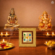 DIVINITI Siddh Energised Navagraha Yantra | 24k Gold Plated Foil Planetary Harmony Vastu Frame for Home, Office & Puja Room | Premium Gift Box | Spiritual Yantra for Planetary Balance, Peace & Prosperity | 12 X 11 CM
