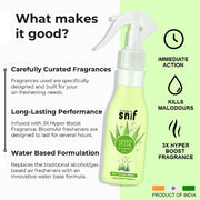 The Old Natural Snif Premium Room Freshener Spray | Natural Essential Oils | Long-Lasting 1000+ Sprays for Room, Car & Living Space (Green Pulse/Bloom Burst)