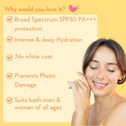 WishCare Sunscreen Body Lotion with SPF 50 PA++++ In- Vivo Tested | Body Sunscreen SPF50 With Broad Spectrum UVA & UVB Protection, No White Cast | With Carrot Seed & Raspberry | For All Skin Types | For Women & Men | 200ml