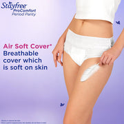 Stayfree ProComfort Period Panty for Women | Disposable Period Pants Pack of 10, M - L | Air Soft Cover | 360° Leakage Protection for Heavy Flow | Snug Fit | Odour Control