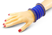NMII Traditional Plain Metal Bangles with Golden Zircon Stone For Women & Girls | Chuda Set For Bridal Women Wedding, Party, Occasion | Golden Chuda | Metal Bangles For Women- Set of 30