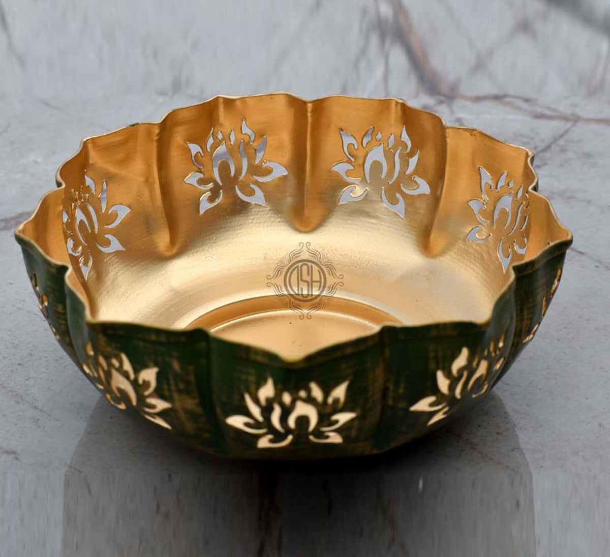 DSH Meta Urli Bowl for Floating Flowers and Tea Light Candles Home Decor and Festival Decor Center Table Decoration