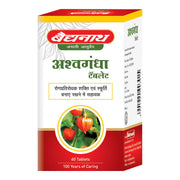 Baidyanath Asli Ayurved Ashwagandha 60 Tablets (Pack Of 2)| Rejuvenates Mind & Body | Improves Strength & Energy | Immunity Booster | Rich in Antioxidants