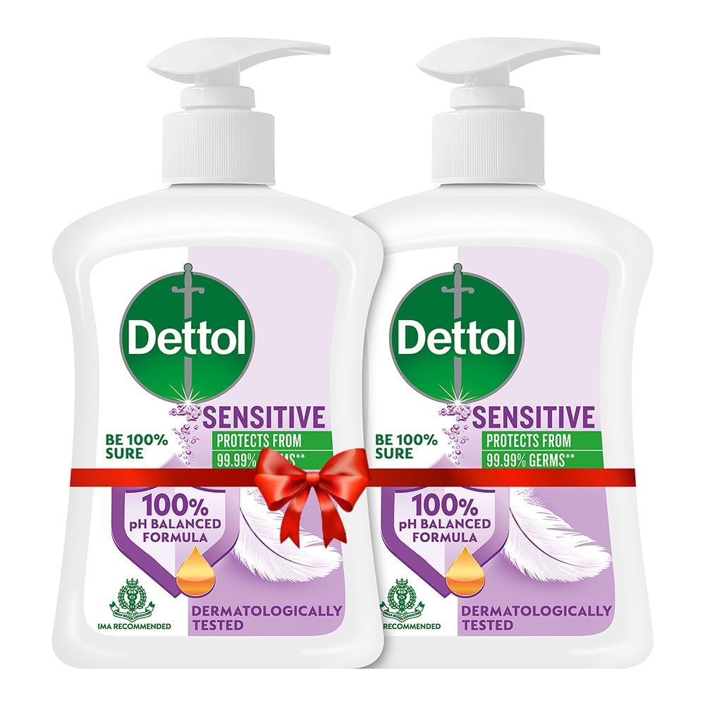 Dettol Sensitive Liquid Hand Wash Pump - 200 ml (Pack of 2)