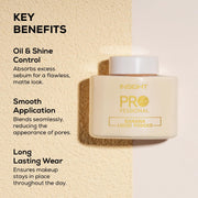 INSIGHT Professional Banana Powder (35g) | Oil Control Matte Finish | Long lasting Wear | Flashback free | Non Cakey Formula | Full Coverage for All Skin Types