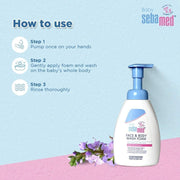 Sebamed Baby Face & Body Wash Foam|pH 5.5|Ideal for face & body cleansing|400 ml (Pack of 2)