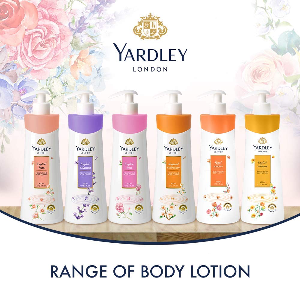 YARDLEY London ENGLISH LAVENDER MOISTURISE AND REVITALISE Mpisturising Body Lotion 400 ml