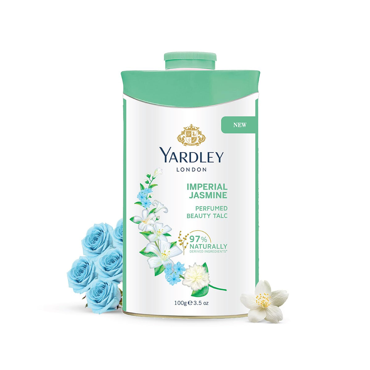 Yardley London Imperial Jasmine Perfumed Beauty Talc, For Fragrant Glow |100g