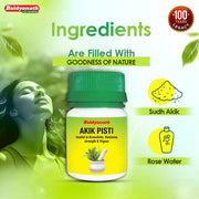 Baidyanath Akik Pishti Powder - 10g | Ayurvedic Supplement for Cardiac and Eye Health, Supports Overall Wellness