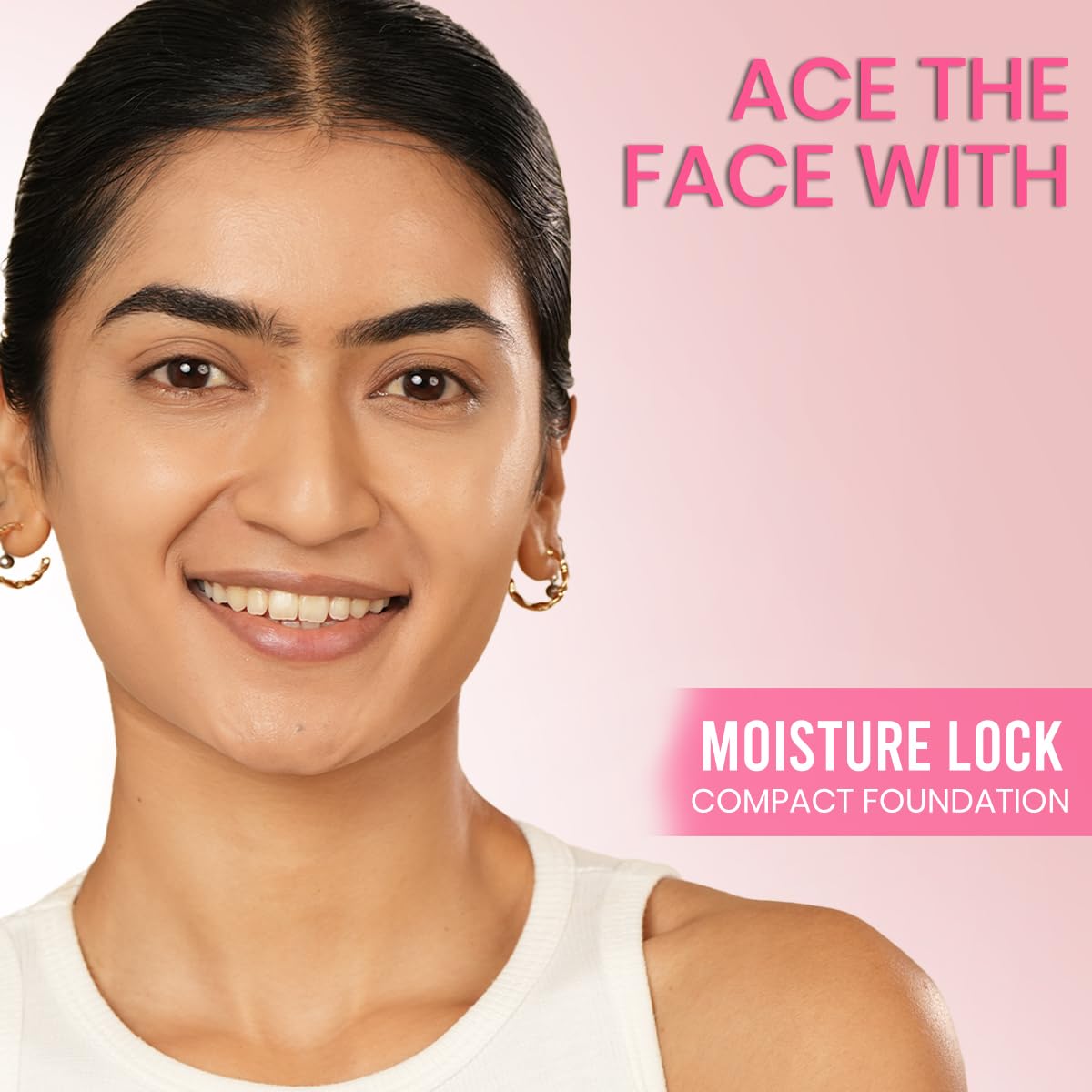 INSIGHT Moisture Lock Compact Foundation - Ivory Whisper (11g) | Matte Finish | Blocks Excess Oil | Weightless Formula for All Day Comfort | Infused with Vitamin E