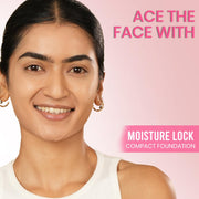 INSIGHT Moisture Lock Compact Foundation - Ivory Whisper (11g) | Matte Finish | Blocks Excess Oil | Weightless Formula for All Day Comfort | Infused with Vitamin E