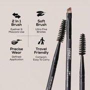 INSIGHT Flat Eyeliner & Mascara Brush IE 045 | Flat tip liner brush, precise eye applicator - 1N