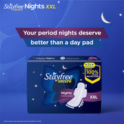 Stayfree Secure Nights XXL Sanitary Pads for Women | 120 Pads Combo Pack| Cottony Soft Cover | Upto 100% leakage protection | Buy XXL at XL price | Absorbs 2x Faster with Wider Back