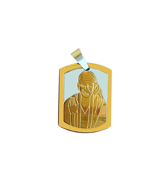 SHINDE EXPORTS Sai Baba Brass Pendant with gold plating