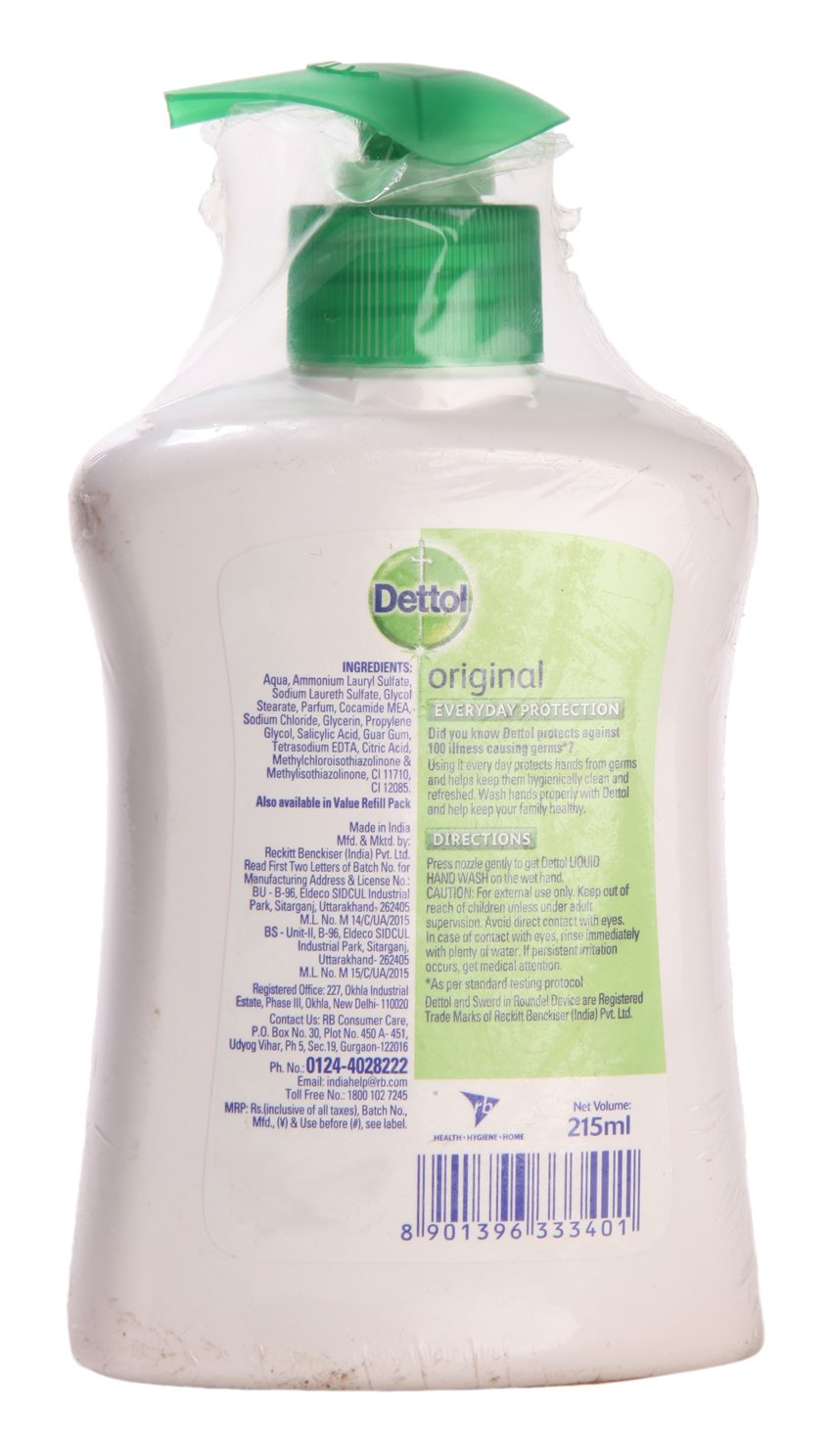 Dettol Hand Wash - Original Liquid Pump, 250ml Pack