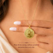 DIVINITI 24K Gold Plated Double-Sided Religious Pendant with Premium Gift Box, Spiritual Locket for Men & Women, Devotional Jewellery for Gifting & Everyday Wear | Guru Gobind Singh Ji & Guru Nanak Dev Ji - GNG Pendant